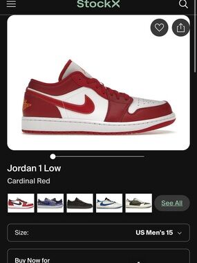 Nike Air Jordan 1 Low Cardinal